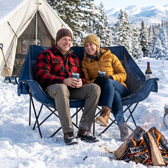 Heated Double Camping Chair with 4 Heating Zones