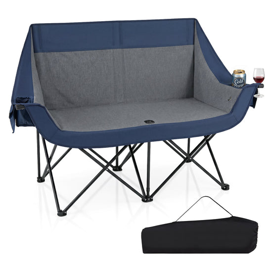Heated Double Camping Chair with 4 Heating Zones