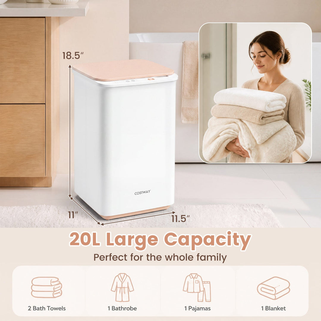 Heated Towel Warmer with Timer and Auto Shut-Off, 20L
