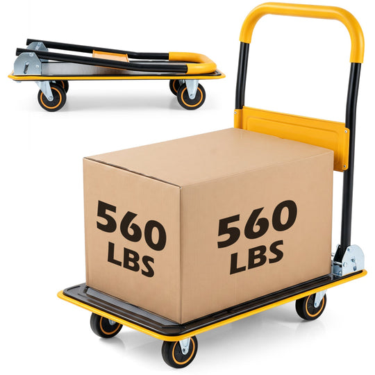Foldable Push Cart Dolly with 560 lbs Capacity