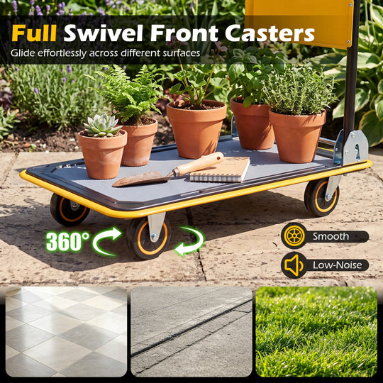 Foldable Push Cart Dolly with 560 lbs Capacity