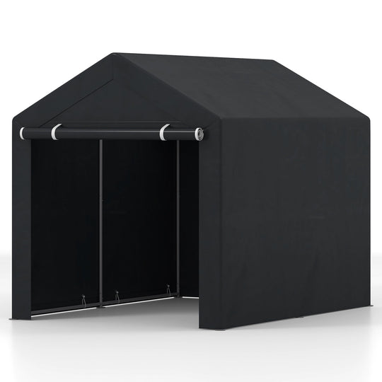 Portable Storage Shed with Roll-Up Zipper Door