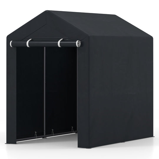 Portable Storage Shed with Roll-Up Zipper Door