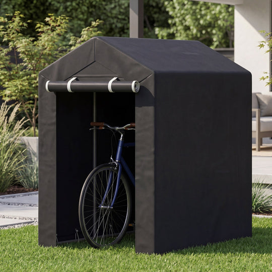 Portable Storage Shed with Roll-Up Zipper Door