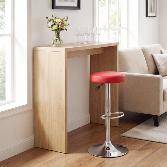 Adjustable Swivel Bar Stool with Footrest, 400 lbs Capacity