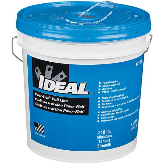 IDEAL Powr-Fish Heavy-Duty Conduit Pull Line, 210 Lb., 6,500 Ft. Bucket