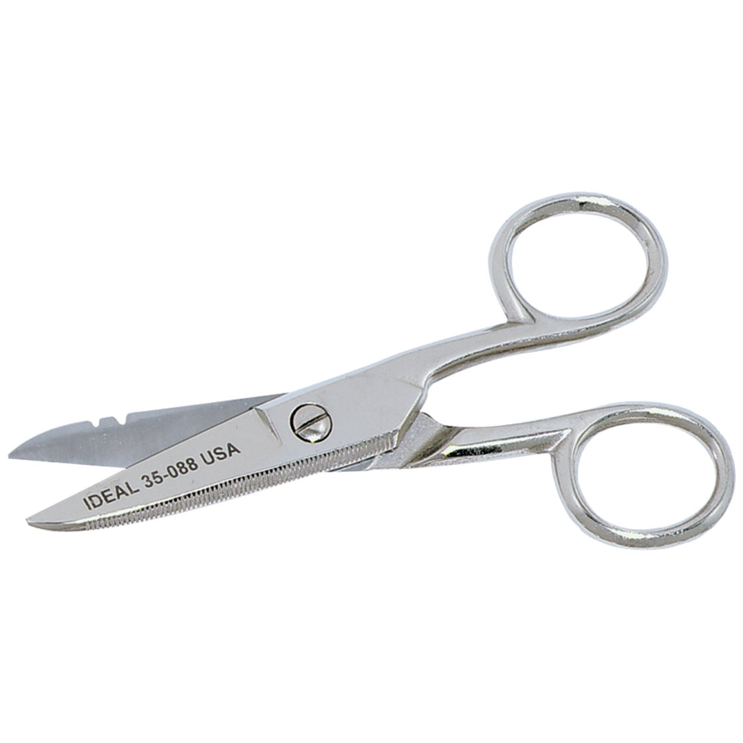 IDEAL Electrician's Scissors with Wire Stripping Notches