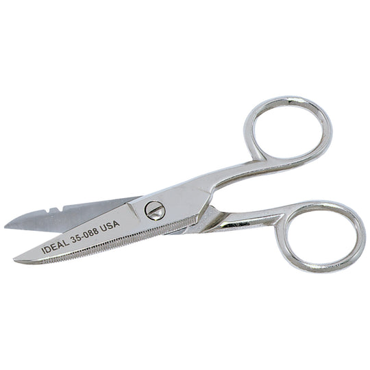 IDEAL Electrician's Scissors with Wire Stripping Notches