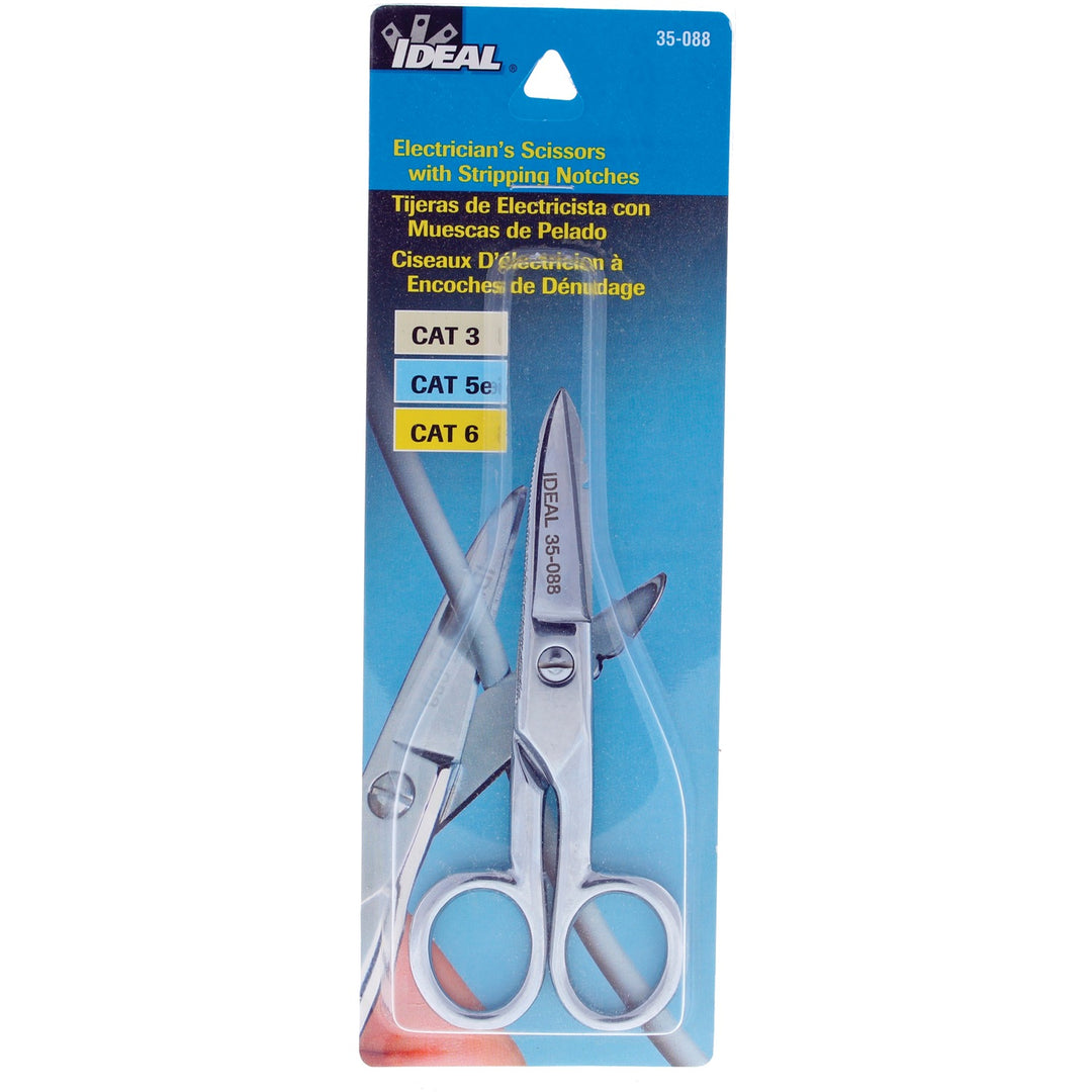 IDEAL Electrician's Scissors with Wire Stripping Notches - view 8