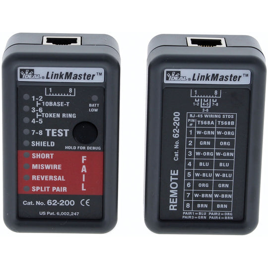 IDEAL LinkMaster RJ45 Ethernet Cable Tester & Wiremapper for CAT-3/5E/6/6A - view 6
