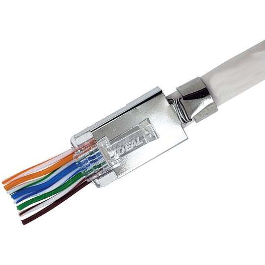 IDEAL Shielded Feed-Thru CAT-6A/6/5E RJ45 Modular Plugs, 25 Pack - view 5