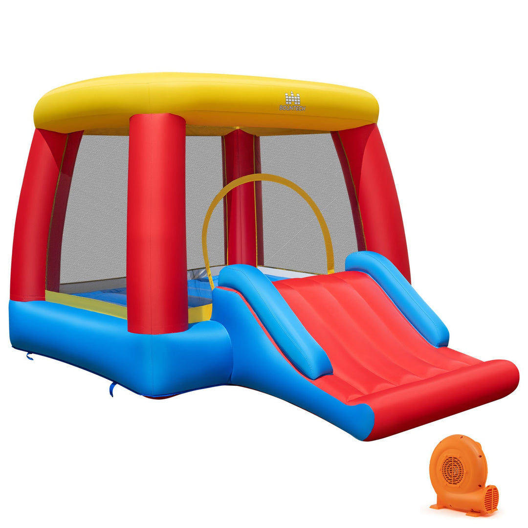 Inflatable Bounce House with Slide & Basketball Hoop