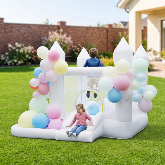 Inflatable Bounce House with Slide, Basketball Hoop & Blower