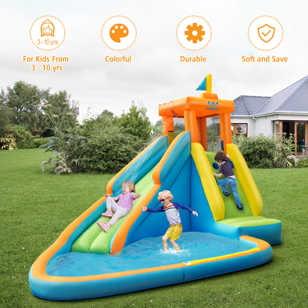 Inflatable Water Slide Kids Bounce House with 680W Blower