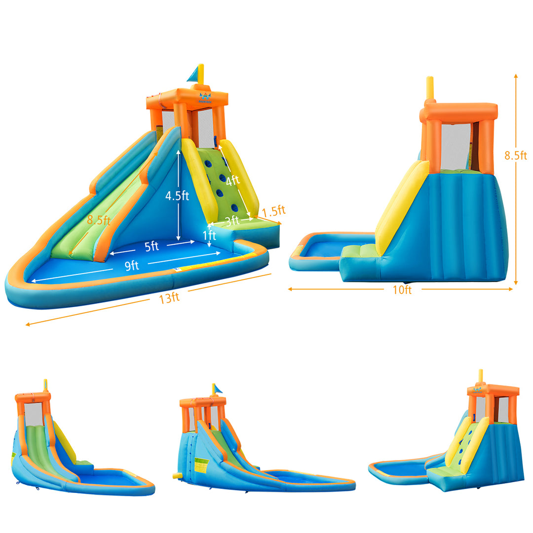 Inflatable Water Slide Kids Bounce House with 680W Blower