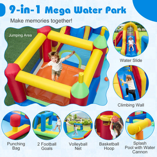 Inflatable Water Slide Bounce House 9-in