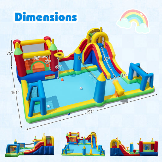 Inflatable Water Slide Bounce House 9-in
