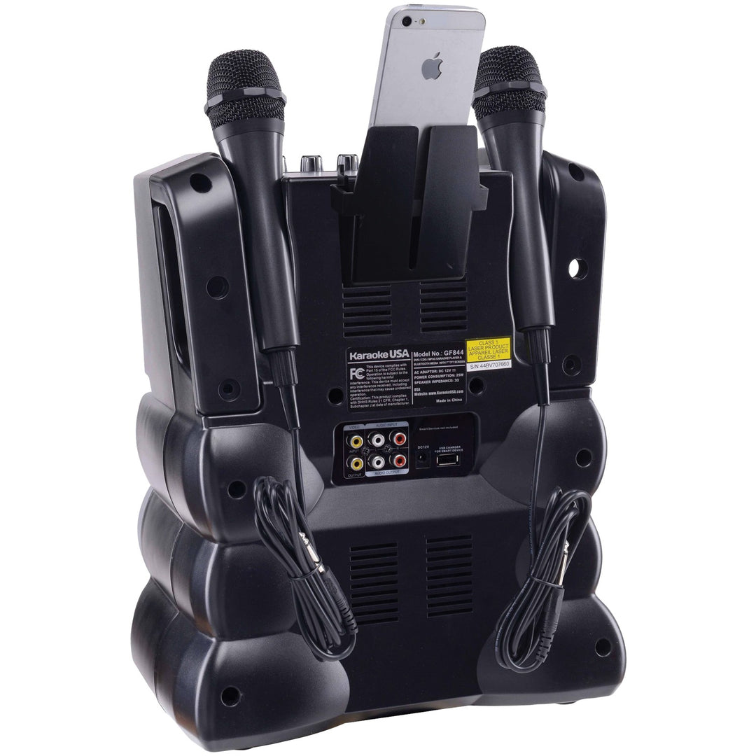 Karaoke USA DVD/CDG/MP3G Karaoke Machine with 7-In. Screen, Bluetooth & 2 Microphones - view 11