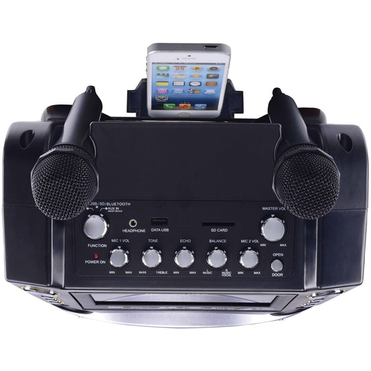 Karaoke USA DVD/CDG/MP3G Karaoke Machine with 7-In. Screen, Bluetooth & 2 Microphones - view 12