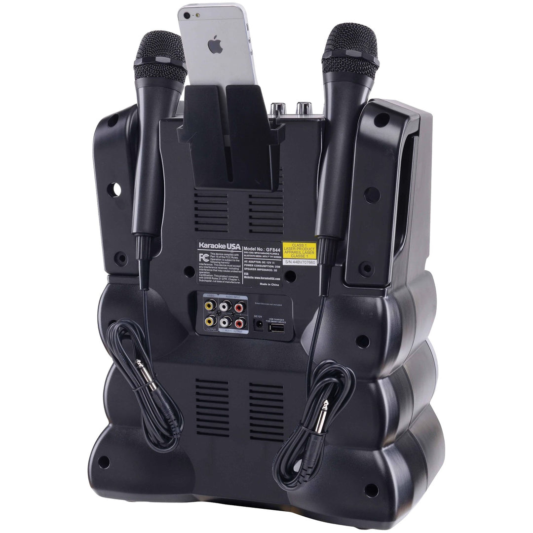 Karaoke USA DVD/CDG/MP3G Karaoke Machine with 7-In. Screen, Bluetooth & 2 Microphones - view 9