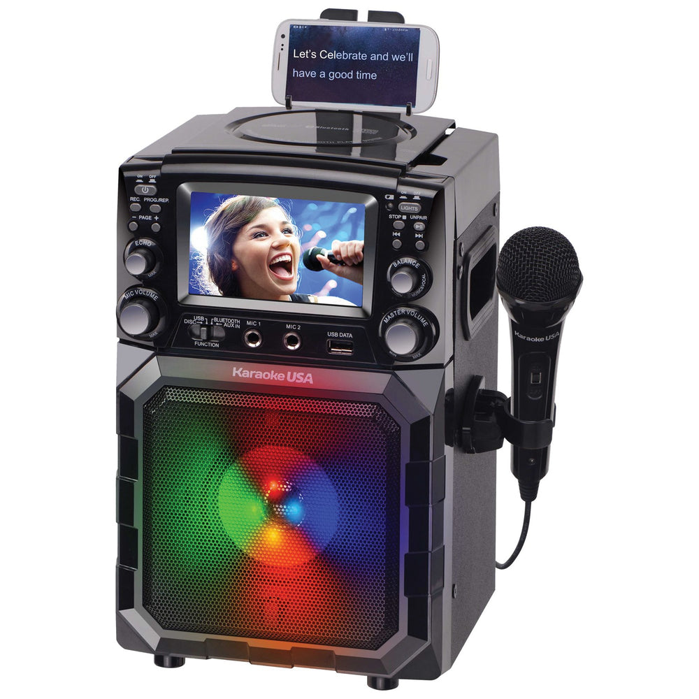 Karaoke USA Portable CDG/MP3G Karaoke Player with 4.3-In. Screen, Bluetooth & Battery - view 2