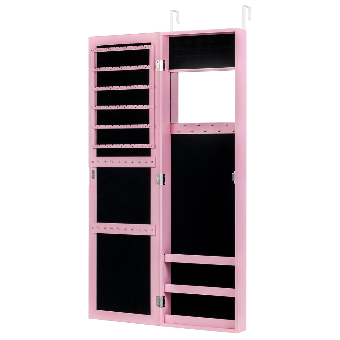 Jewelry Cabinet Wall or Door Mounted Jewelry Armoire Modern Hanging Jewelry Organizer