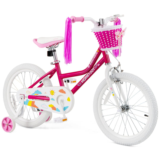 Kids Bicycle 18 Inch Toddler and Kids Bike with Training Wheels for 6-8 Year Old Kids-Pink