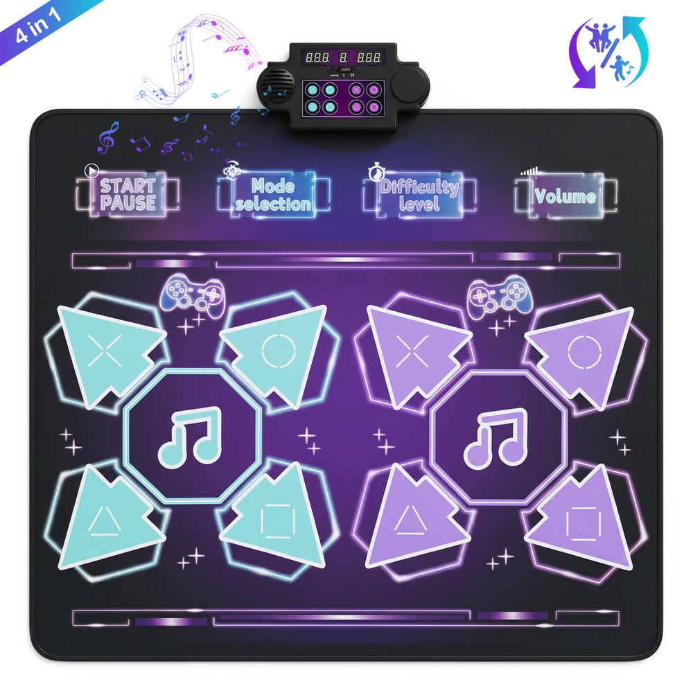 Electronic Kids Dance Mat with 8 Songs & LED Lights