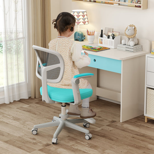 Kids Desk Chair Children Study Chair with Adjustable Height Armrest and Footrest