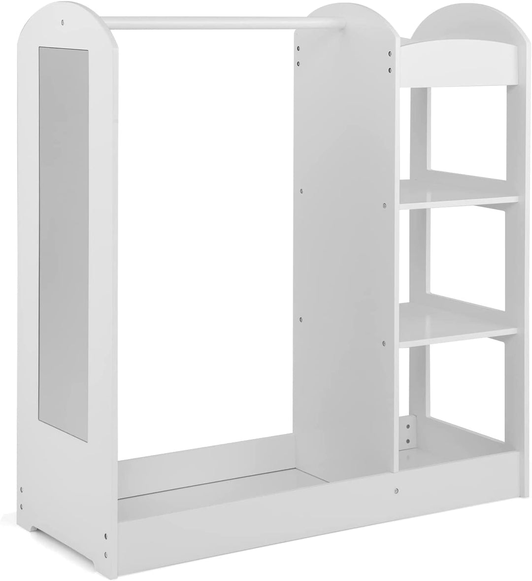 Kids Dress Up Storage with Mirror-White