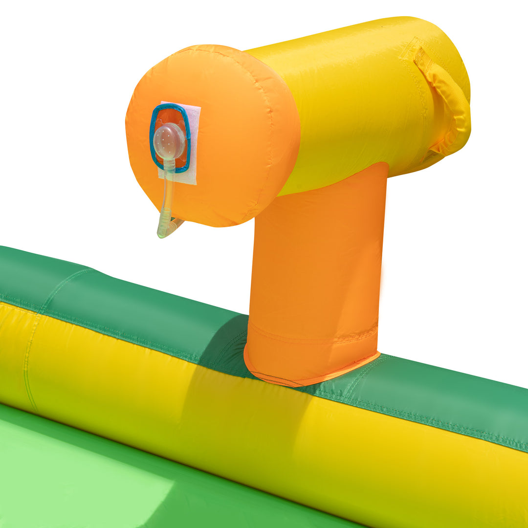 Kids Inflatable Water Slide with 2 Long Slides and 2 Soccer Gates with 950W Blower