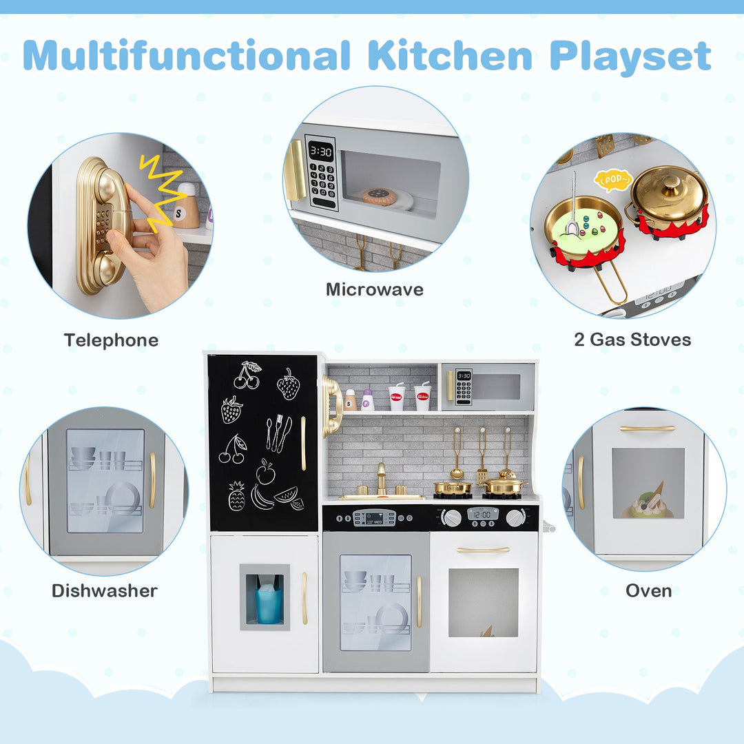 Toddler Pretend Play Kitchen for Boys and Girls 3-6 Years Old