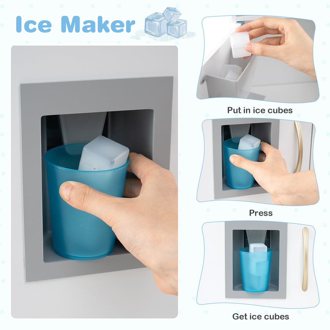 Toddler Pretend Play Kitchen for Boys and Girls 3-6 Years Old-White & Golden