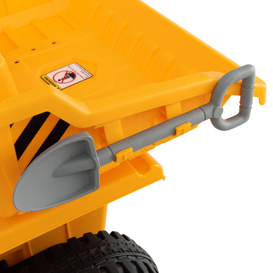 Kids Ride on Dump Truck 12V Ride on Car with Electric Dump Bed-Yellow