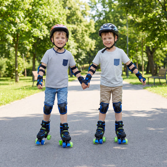 Kids Roller Skates for Girls Boys 4 Sizes Adjustable Quad Skates with Light-up Wheels