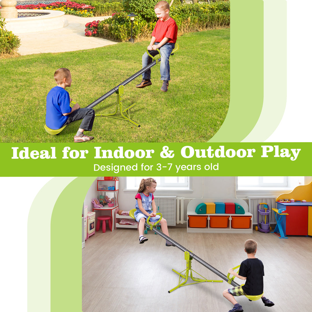 Kids Seesaw Swivel Children Teeter Totter Outdoor Play Set for 2 Children