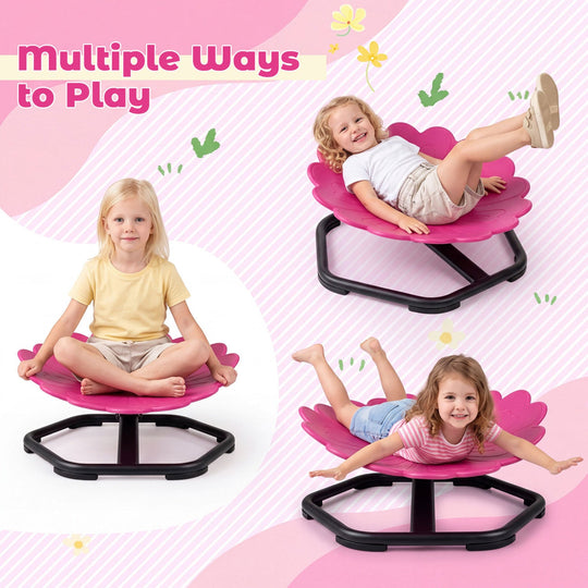 Kids Sensory Swivel Chair with Sunflower Shape 360° Spin