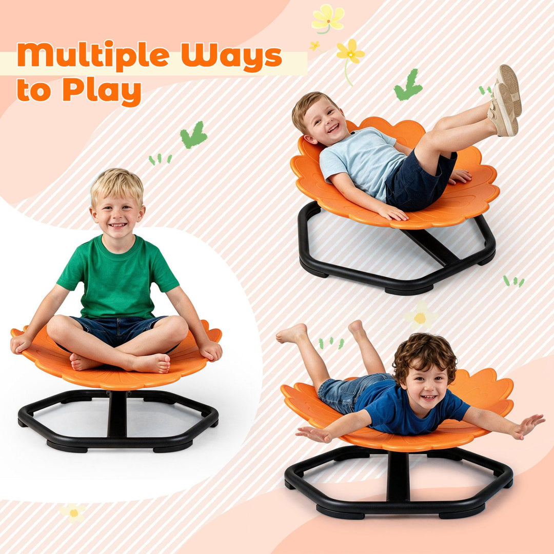 Kids Sensory Swivel Chair with Sunflower Shape 360° Spin