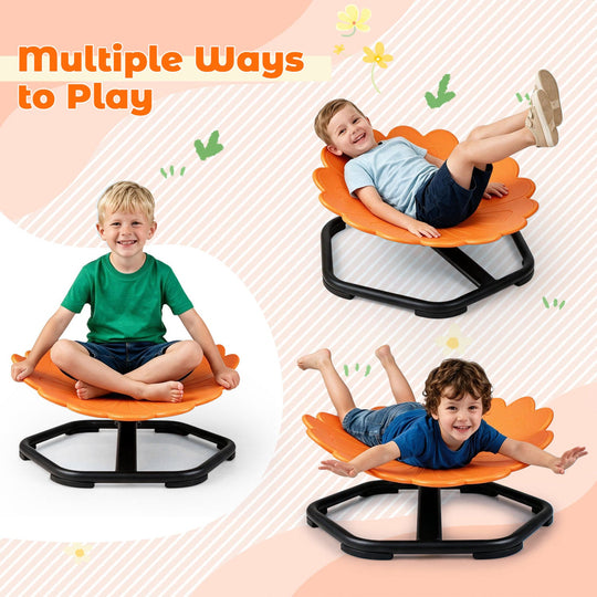 Kids Sensory Swivel Chair with Sunflower Shape 360° Spin