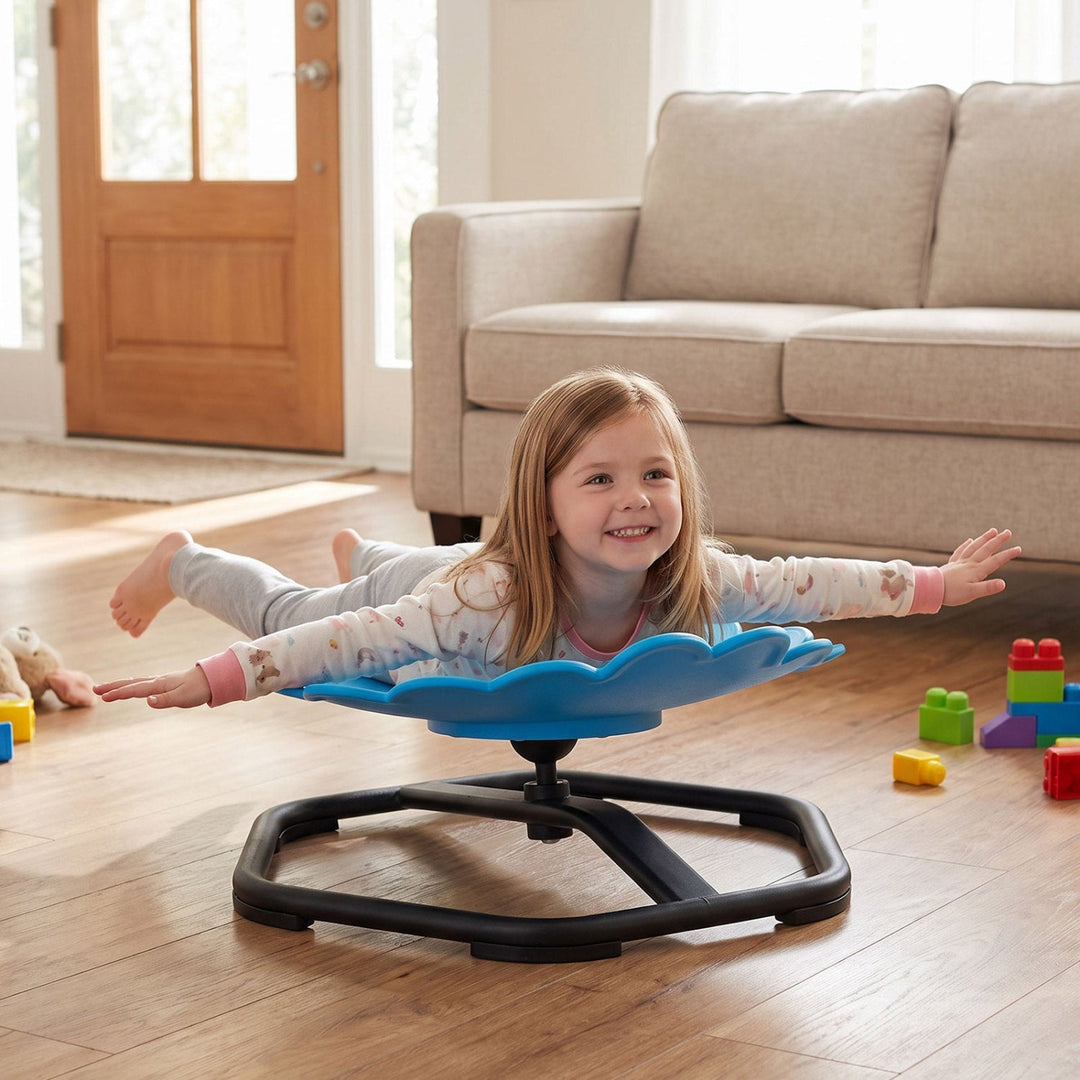 Kids Sensory Swivel Chair with Sunflower Shape 360° Spin
