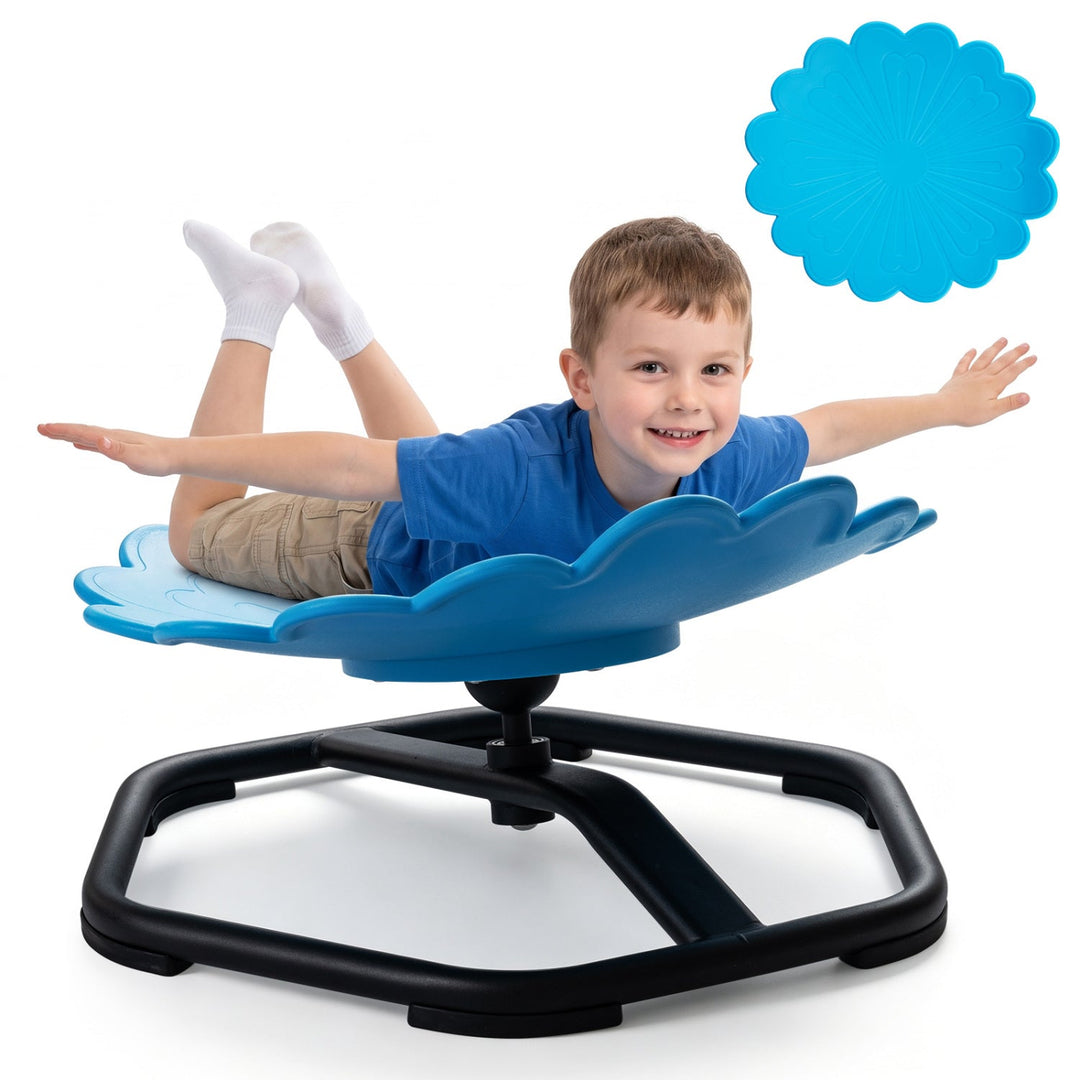 Kids Sensory Swivel Chair with Sunflower Shape 360° Spin