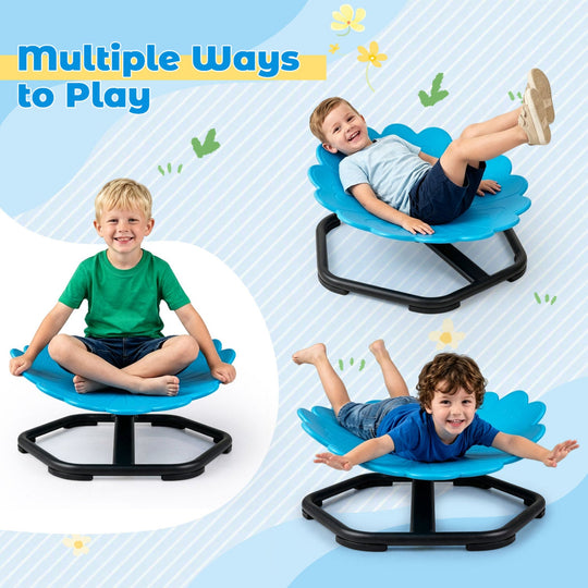 Kids Sensory Swivel Chair with Sunflower Shape 360° Spin