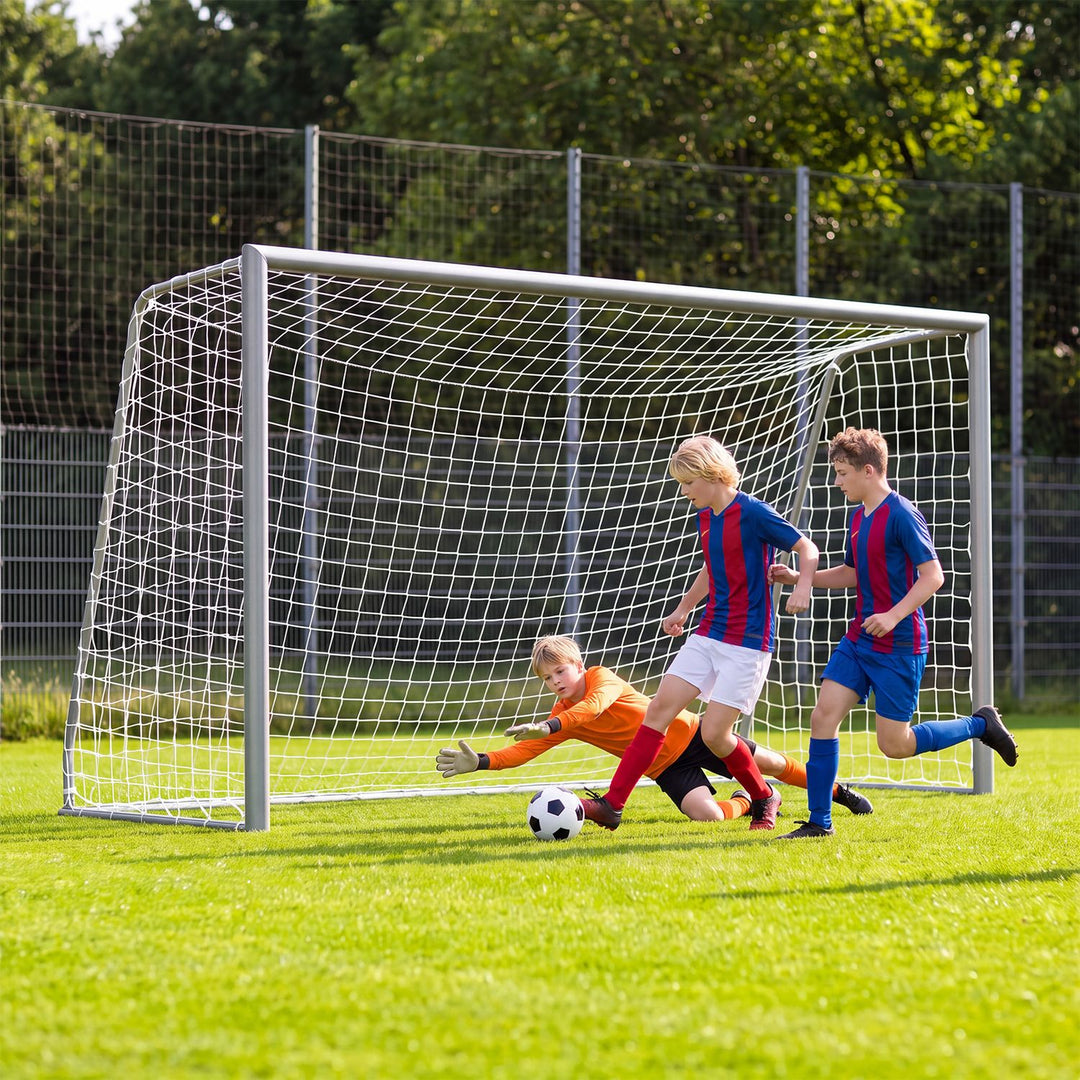 Kids Soccer Goal with Tear-Resistant Net and Ground Stakes for Professional Everyday Match