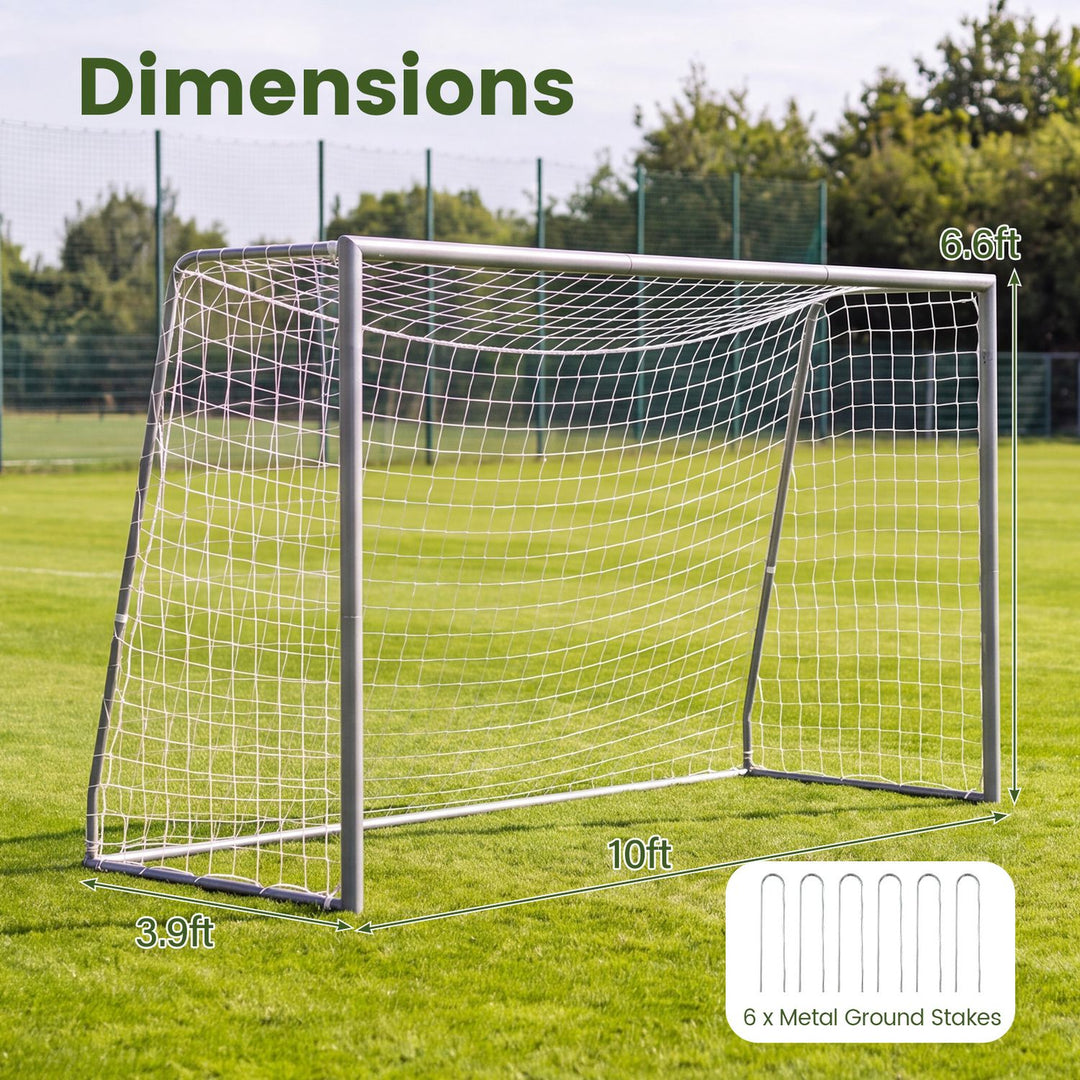 Kids Soccer Goal with Tear-Resistant Net and Ground Stakes for Professional Everyday Match