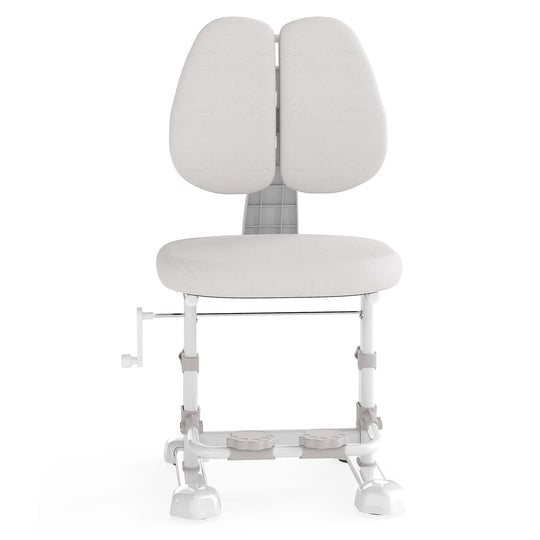 Kids Study Chair with Adjustable Double Backrest and Footrest