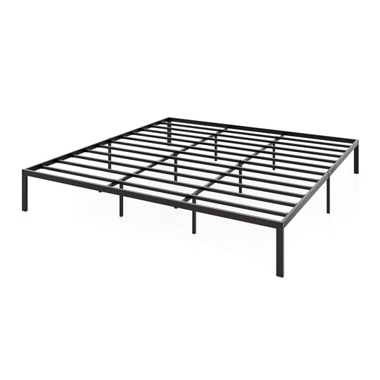 Full/Queen/King Size Metal Bed Frame Heavy Duty Support Slats Mattress Foundation