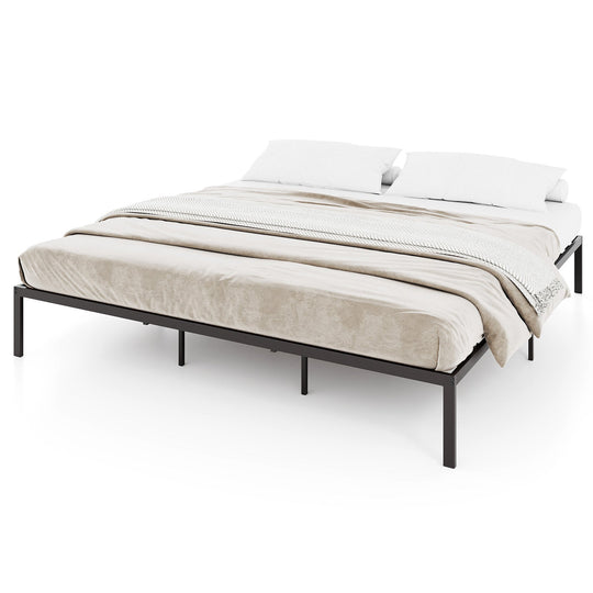 Full/Queen/King Size Metal Bed Frame Heavy Duty Support Slats Mattress Foundation