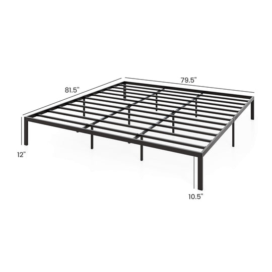 Full/Queen/King Size Metal Bed Frame Heavy Duty Support Slats Mattress Foundation