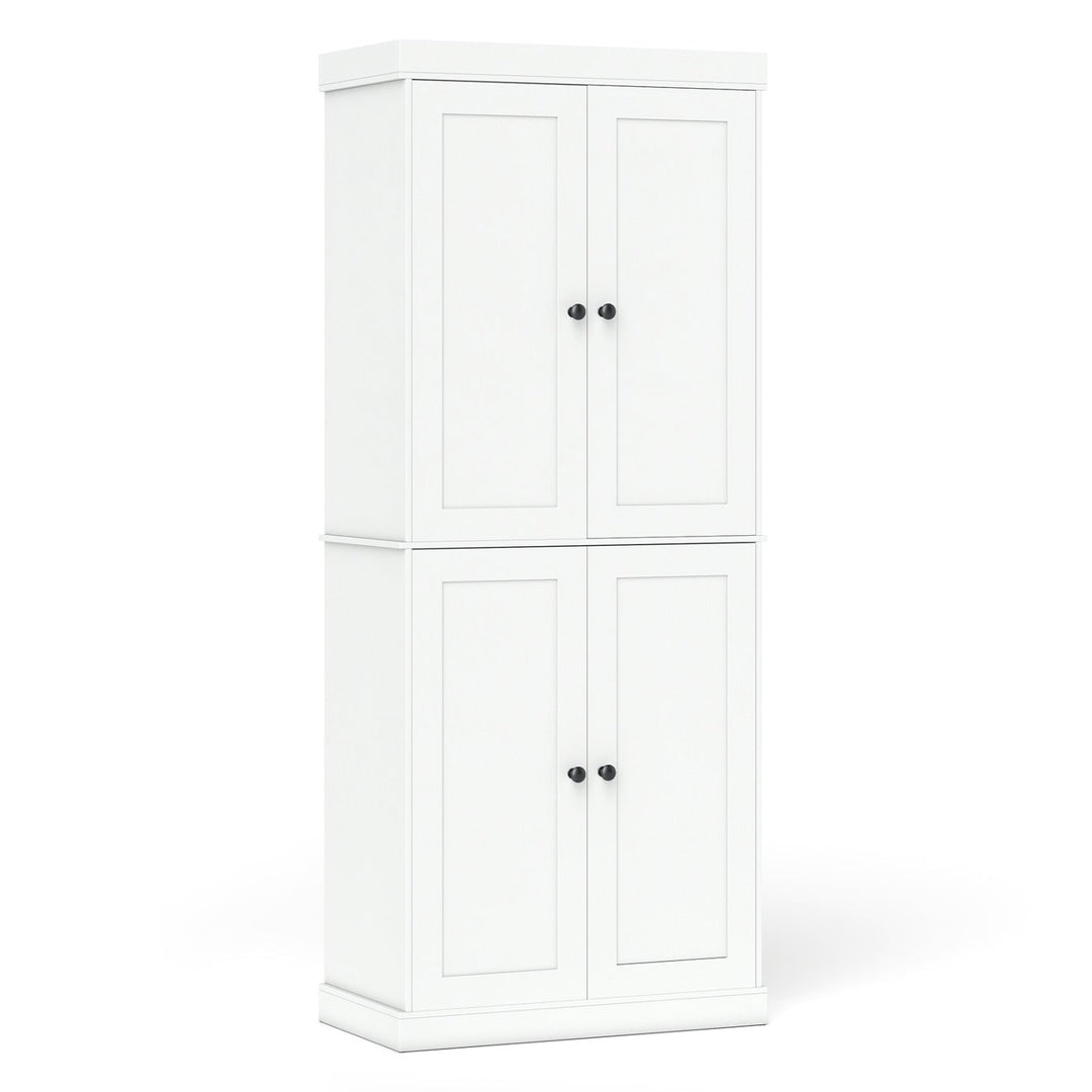 Kitchen Pantry Cabinet with 2 Adjustable Shelves and Anti-Tipping Kits for Living Room