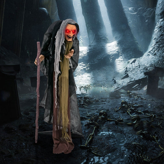 Life Size Animatronic Witch with Pre-Recorded Phrases